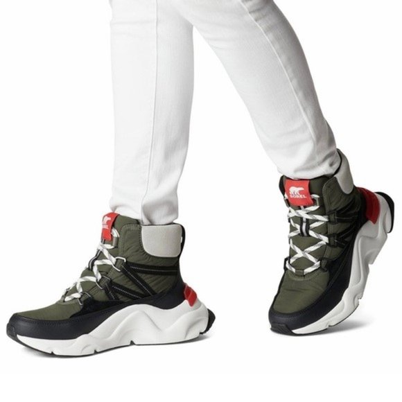 Sorel Kinetic Rnegd Sport Boots High Top Sneaker Booties Alpine Tundra Size 7.5 - Picture 1 of 7